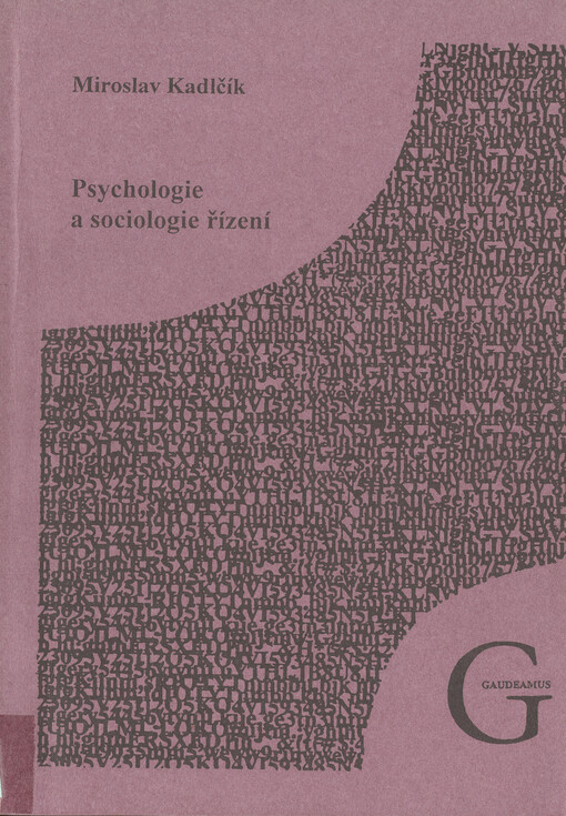 Psychologie a sociologie řízení