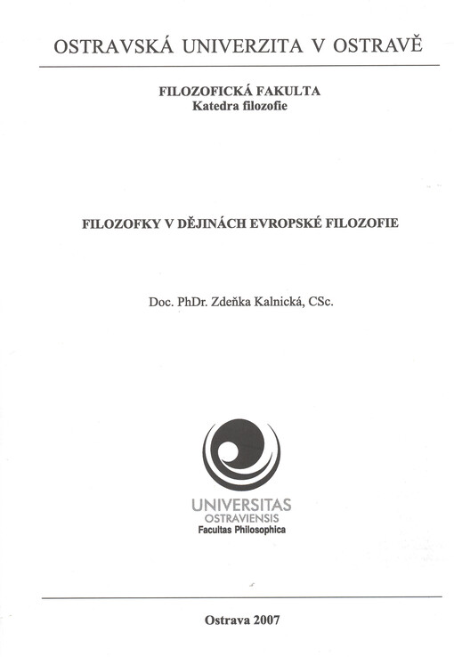 Filozofky v dějinách evropské filozofie