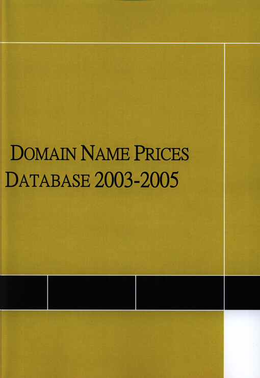 Domain name prices database