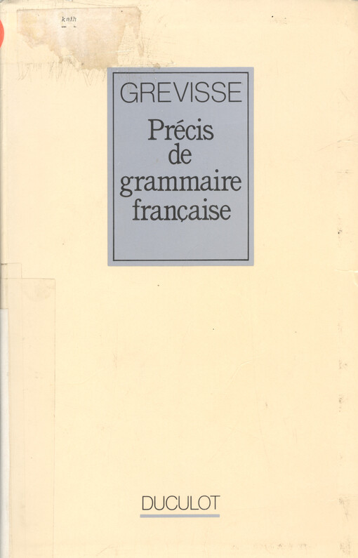 Précis de grammaire française