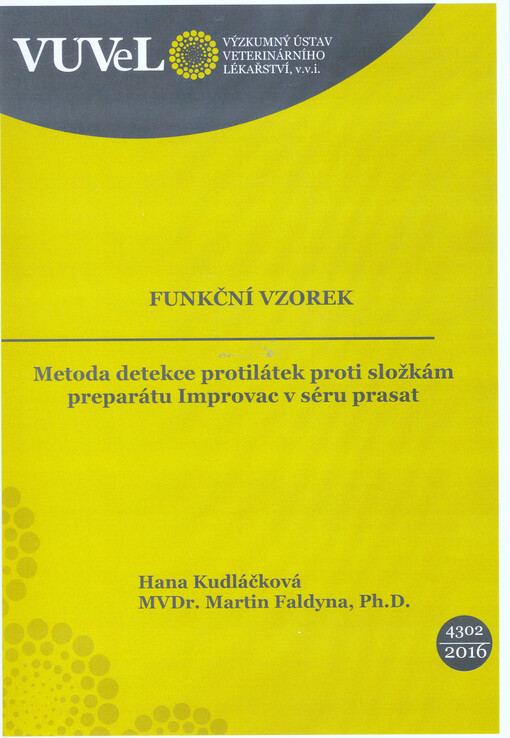 Metoda detekce protilátek proti složkám preparátu Improvac v séru prasat