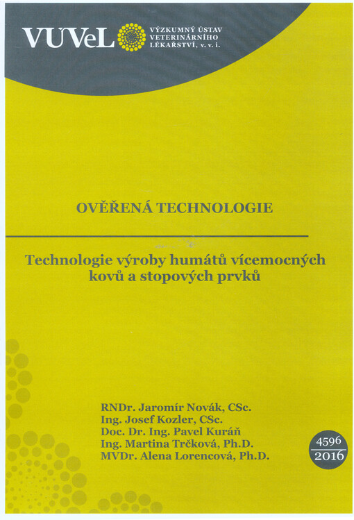 Technologie výroby humátů vícemocných kovů a stopových prvků