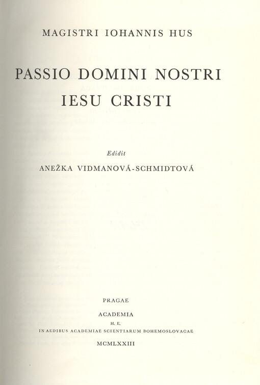 Passio domini nostri Iesu Cristi