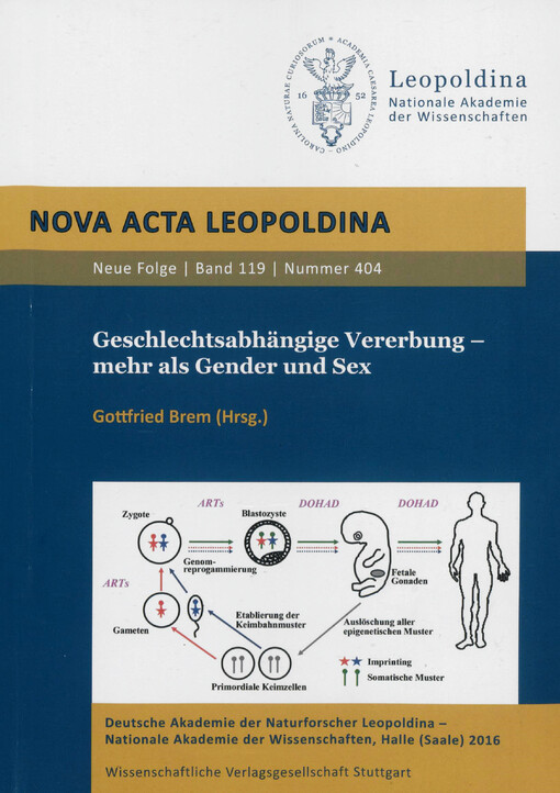 Geschlechtsabhängige Verebung - mehr als Gender und Sex : Gemeinsames Symposium der Deutschen Akademie der Naturforscher Leopoldina, der Österreichischen Akademie der Wissenschaften und der Veterinärmedizinischen Universität Wien. 27. bis 28. März 2014 in