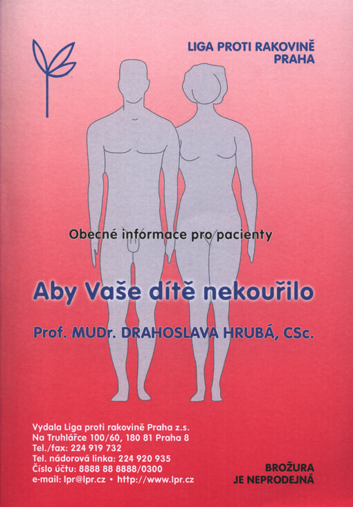 Aby vaše dítě nekouřilo : obecné informace pro pacienty