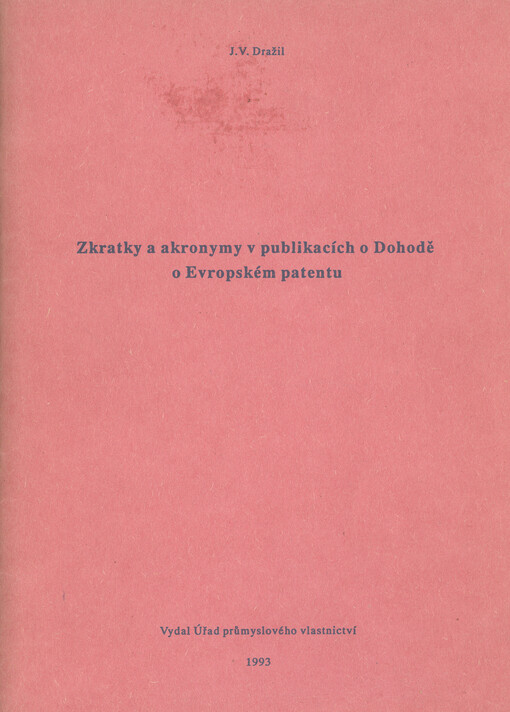 Zkratky a akronymy v publikacích o Dohodě o Evropském patentu