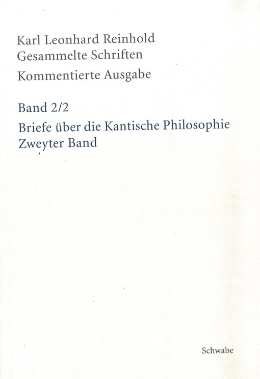 Briefe über die kantische Philosophie