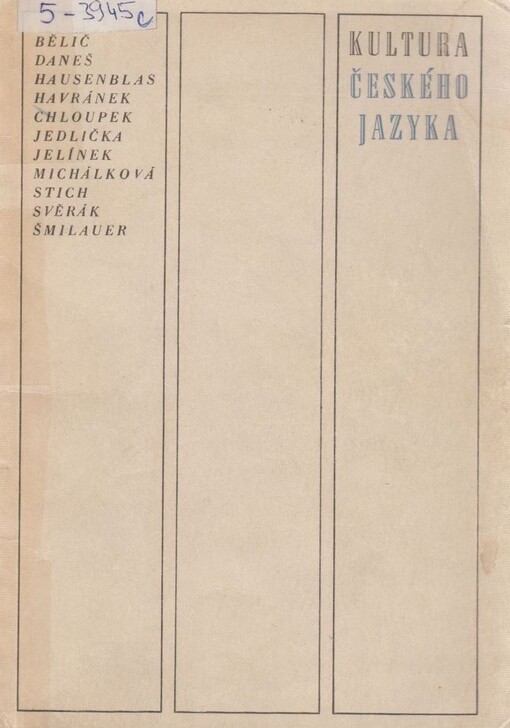 Kultura českého jazyka :[sborník]