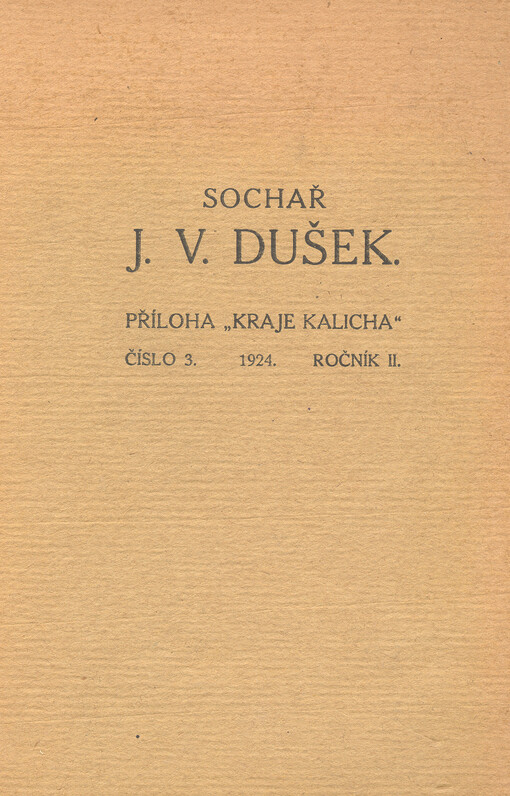 Sochař J. V. Dušek