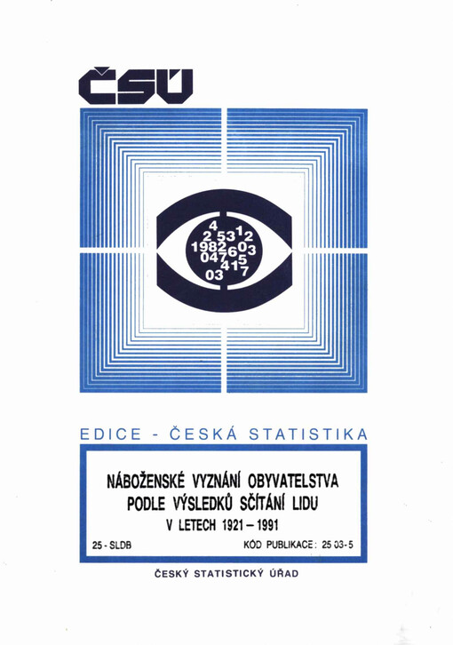 Náboženské vyznání obyvatelstva podle výsledků sčítání lidu v letech 1921-1991