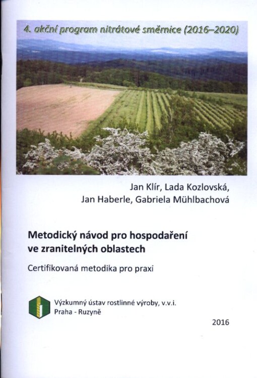 Metodický návod pro hospodaření ve zranitelných oblastech