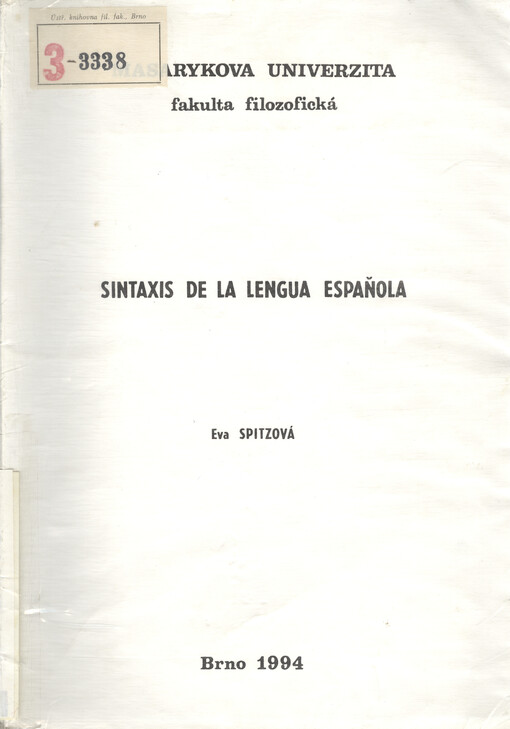 Sintaxis de la lengua española