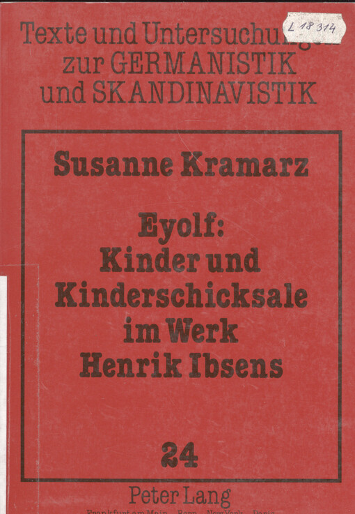 Eyolf : Kinder und Kinderschicksale im Werk Henrik Ibsen