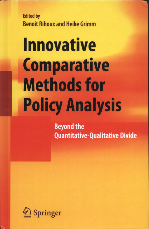 Innovative comparative methods for policy analysis : beyond the quantitative-qualitative divide