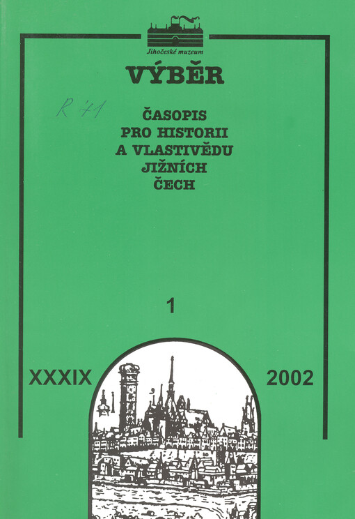 Výběr : časopis pro historii a vlastivědu jižních Čech
