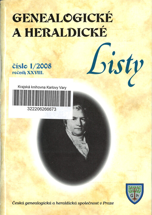 Genealogické a heraldické listy = Acta genealogica ac heraldica