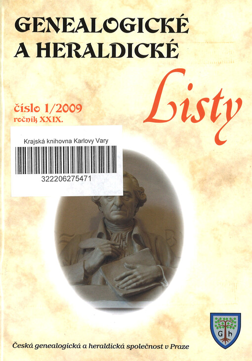 Genealogické a heraldické listy = Acta genealogica ac heraldica