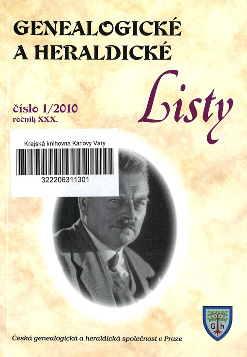 Genealogické a heraldické listy = Acta genealogica ac heraldica