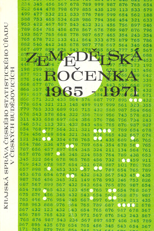 Zemědělská ročenka 1965-1971