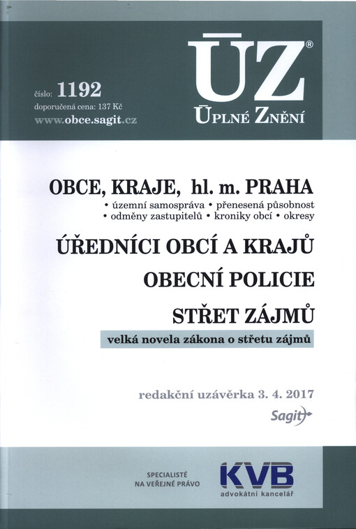 ÚZ č. 1192 Obce, kraje, hl. m. Praha