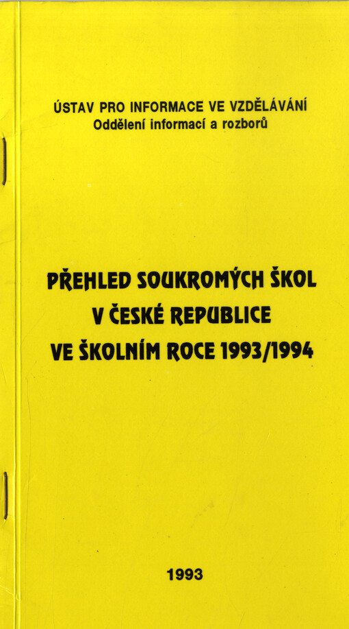 Přehled soukromých škol v České republice ve školním roce 1993/94