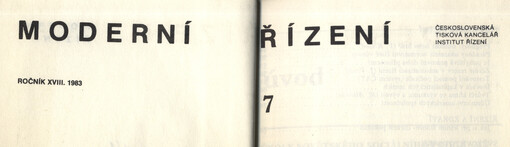 Moderní řízení : měsíčník pro vrcholový a střední management, lektory, personalisty i podnikatele
