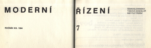 Moderní řízení : měsíčník pro vrcholový a střední management, lektory, personalisty i podnikatele