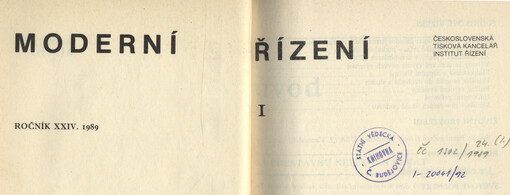 Moderní řízení : měsíčník pro vrcholový a střední management, lektory, personalisty i podnikatele
