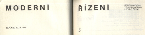 Moderní řízení : měsíčník pro vrcholový a střední management, lektory, personalisty i podnikatele