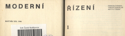 Moderní řízení : měsíčník pro vrcholový a střední management, lektory, personalisty i podnikatele