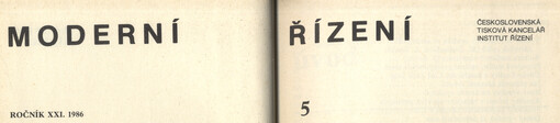 Moderní řízení : měsíčník pro vrcholový a střední management, lektory, personalisty i podnikatele
