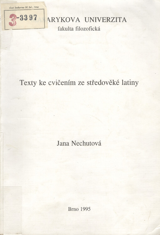 Texty ke cvičením ze středověké latiny