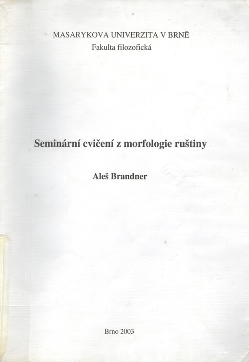 Seminární cvičení z morfologie ruštiny