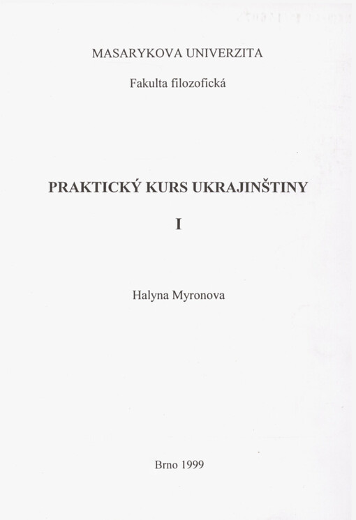 Praktický kurs ukrajinštiny, sv. 1
