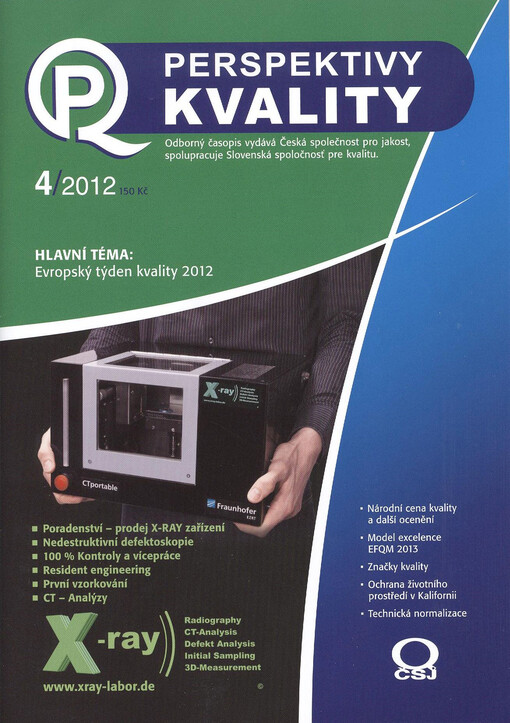 Perspektivy kvality :odborný čtvrtletník pro získávání poznatků a šíření znalostí o managementu