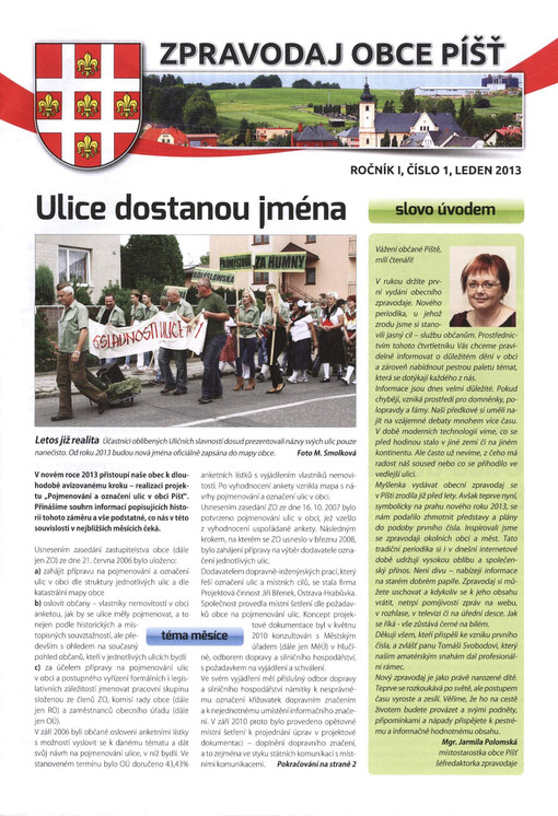 Zpravodaj obce Píšť