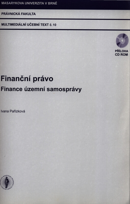 Finanční právo: finance územní samosprávy : multimediální učební text