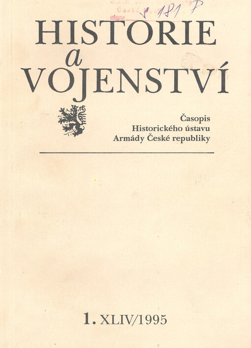 Historie a vojenství : časopis Historického ústavu Armády ČR