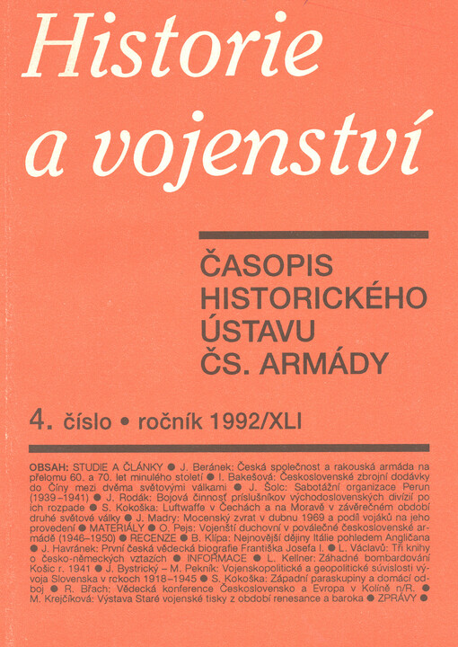 Historie a vojenství : časopis Historického ústavu Armády ČR
