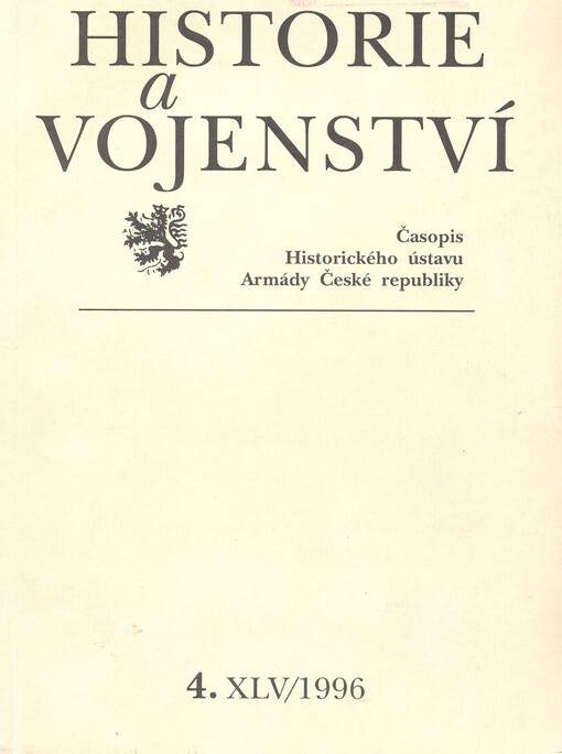 Historie a vojenství : časopis Historického ústavu Armády ČR