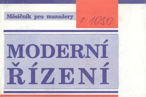 Moderní řízení : měsíčník pro vrcholový a střední management, lektory, personalisty i podnikatele