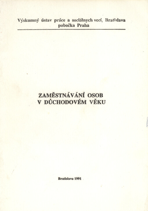 Zaměstnávání osob v důchodovém věku