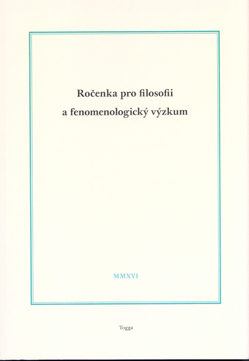 Ročenka pro filosofii a fenomenologický výzkum