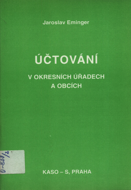 Účtování v okresních úřadech a obcích: souborný příklad