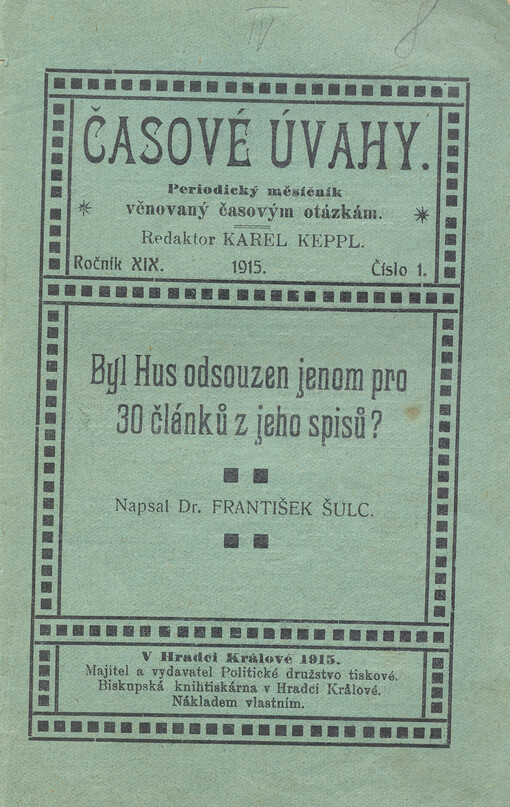 Byl Hus odsouzen jenom pro 30 článků z jeho spisů?