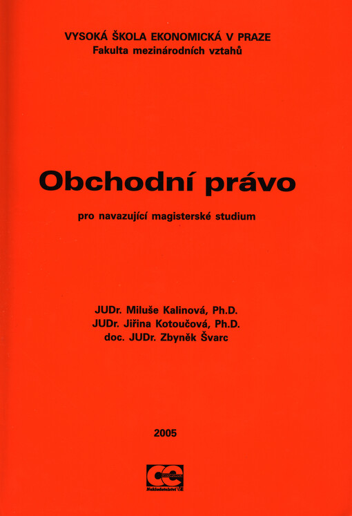 Obchodní právo pro navazující magisterské studium