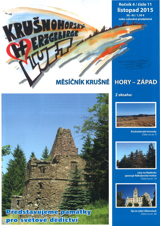 Měsíčník Krušné hory - západ : Krušnohorský Herzgebirge Luft 