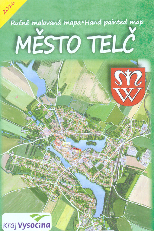 Ručně malovaná mapa Telč = Hand painted map Telč