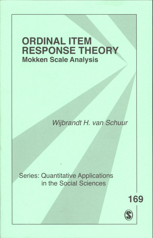 Ordinal item response theory :Mokken scale analysis