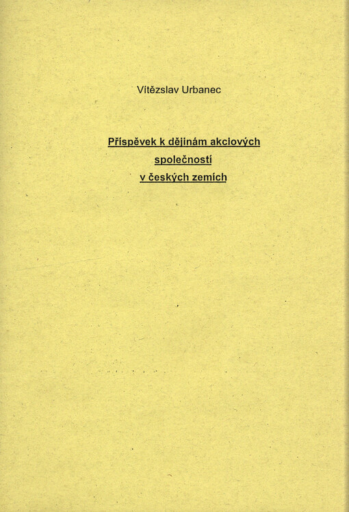 Příspěvek k dějinám akciových společností v českých zemích